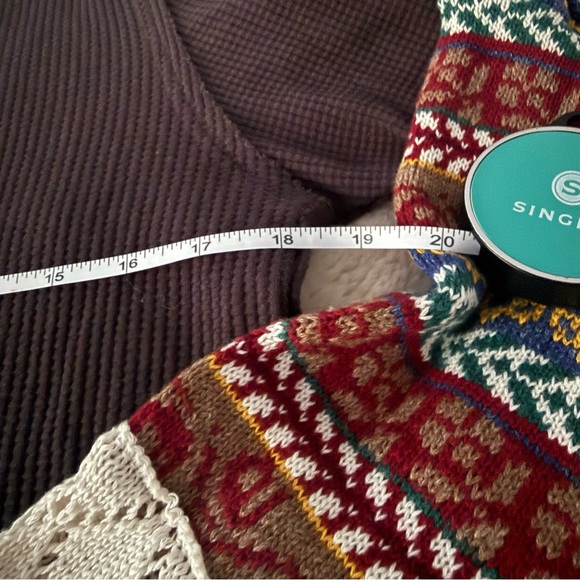 FREE PEOPLE We The Free * All In Cuff * Thermal Washed Black Combo NWT $78 XS XL - Picture 8 of 12